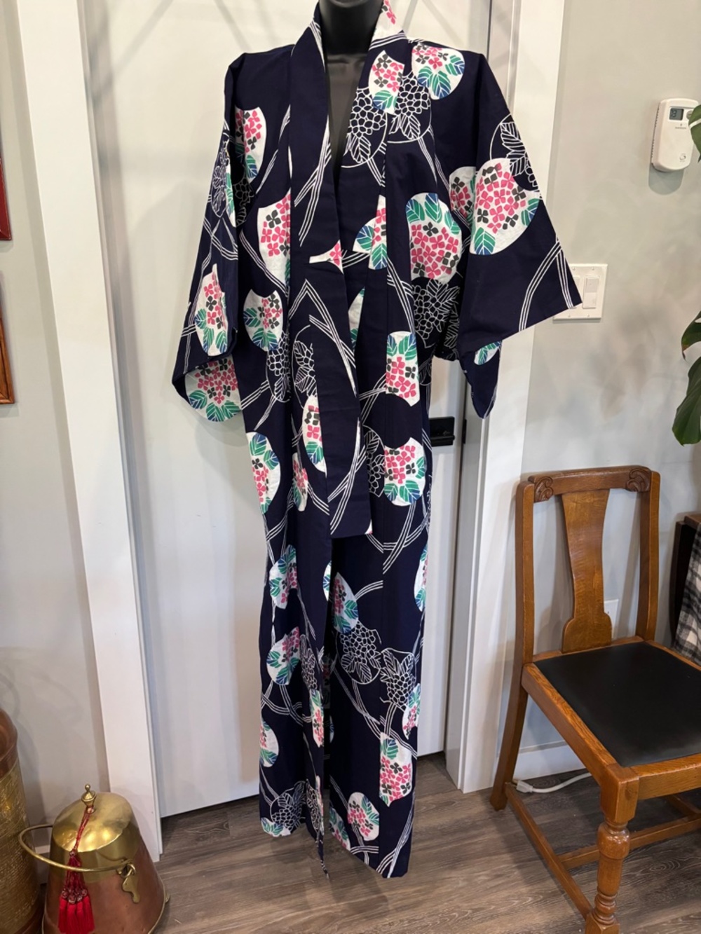 Traditional Blue Japanese Yukata Kimono